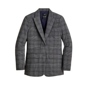 J.Crew Italian Stretch Wool Plaid Blazer | Size 10 | Tailored Fit